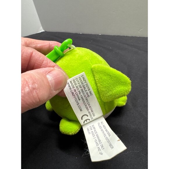 Shoochy Pals Green Dinosaur Plush Toy Clip-On - Picture 3 of 6